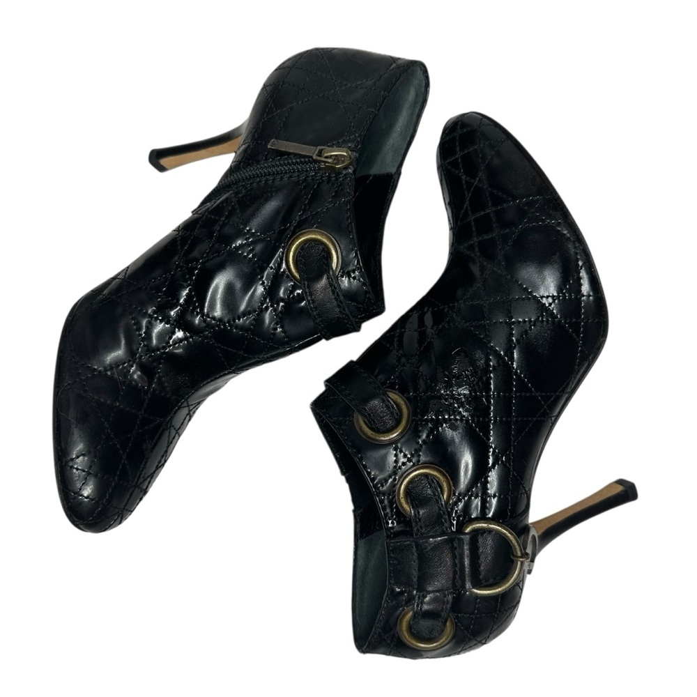 Dior Cannage Black Leather Ankle Booties 38 - Picture 3 of 15